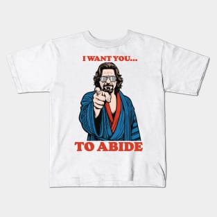 I Want You To Abide Uncle Sam Dude Kids T-Shirt